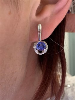 *Серьги Танзанит цв Белое арт. 2_02088-969 (вес 5,1 г) - фото 226161 *Серьги Танзанит цв Белое арт. 2_02088-969 (вес 5,1 г) - фото 226161