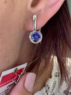 *Серьги Танзанит цв Белое арт. 2_02088-969 (вес 5,1 г) - фото 226162 *Серьги Танзанит цв Белое арт. 2_02088-969 (вес 5,1 г) - фото 226162