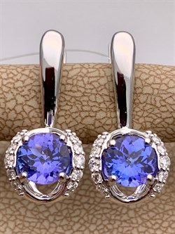 *Серьги Танзанит цв Белое арт. 2_02088-969 (вес 5,1 г) - фото 226163 *Серьги Танзанит цв Белое арт. 2_02088-969 (вес 5,1 г) - фото 226163