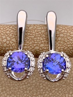 *Серьги Танзанит цв Белое арт. 2_02088-969 (вес 5,1 г) - фото 226164 *Серьги Танзанит цв Белое арт. 2_02088-969 (вес 5,1 г) - фото 226164