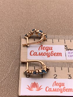 *Серьги Голубой Топаз цв Красное арт. 2_02699-523 вес 4,08 г - фото 226180 *Серьги Голубой Топаз цв Красное арт. 2_02699-523 вес 4,08 г - фото 226180