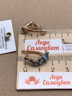 *Серьги Голубой Топаз цв Красное арт. 2_02699-523 вес 4,08 г - фото 226182 *Серьги Голубой Топаз цв Красное арт. 2_02699-523 вес 4,08 г - фото 226182