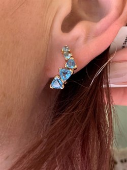 *Серьги Голубой Топаз цв Красное арт. 2_02699-523 вес 4,08 г - фото 226185 *Серьги Голубой Топаз цв Красное арт. 2_02699-523 вес 4,08 г - фото 226185