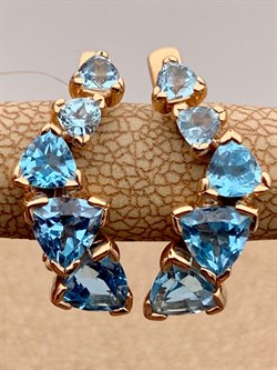 *Серьги Голубой Топаз цв Красное арт. 2_02699-523 вес 4,08 г - фото 226186 *Серьги Голубой Топаз цв Красное арт. 2_02699-523 вес 4,08 г - фото 226186