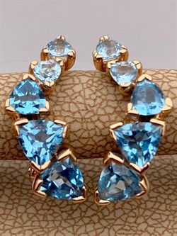 *Серьги Голубой Топаз цв Красное арт. 2_02699-523 вес 4,08 г - фото 226188 *Серьги Голубой Топаз цв Красное арт. 2_02699-523 вес 4,08 г - фото 226188