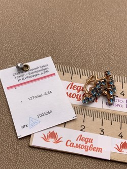 *Серьги Голубой Топаз цв Красное арт. 2_01252-560 (вес 5,64 г) - фото 226202 *Серьги Голубой Топаз цв Красное арт. 2_01252-560 (вес 5,64 г) - фото 226202