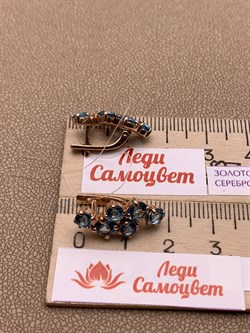 *Серьги Голубой Топаз цв Красное арт. 2_01252-560 (вес 5,64 г) - фото 226203 *Серьги Голубой Топаз цв Красное арт. 2_01252-560 (вес 5,64 г) - фото 226203