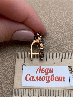 *Серьги Голубой Топаз цв Красное арт. 2_01252-560 (вес 5,64 г) - фото 226205 *Серьги Голубой Топаз цв Красное арт. 2_01252-560 (вес 5,64 г) - фото 226205