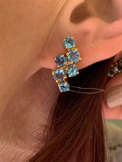 *Серьги Голубой Топаз цв Красное арт. 2_01252-560 (вес 5,64 г) - фото 226206 *Серьги Голубой Топаз цв Красное арт. 2_01252-560 (вес 5,64 г) - фото 226206