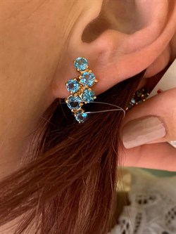 *Серьги Голубой Топаз цв Красное арт. 2_01252-560 (вес 5,64 г) - фото 226207 *Серьги Голубой Топаз цв Красное арт. 2_01252-560 (вес 5,64 г) - фото 226207