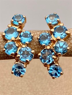 *Серьги Голубой Топаз цв Красное арт. 2_01252-560 (вес 5,64 г) - фото 226210 *Серьги Голубой Топаз цв Красное арт. 2_01252-560 (вес 5,64 г) - фото 226210