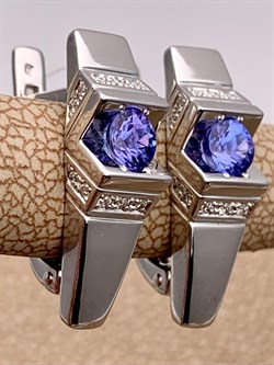 *Серьги Танзанит цв Белое арт. 2_01524-483 вес 7,01 г - фото 226231 *Серьги Танзанит цв Белое арт. 2_01524-483 вес 7,01 г - фото 226231