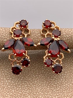 *Серьги Гранат цв Красное арт. 2_02979-875 вес 7,58 г - фото 226243 *Серьги Гранат цв Красное арт. 2_02979-875 вес 7,58 г - фото 226243