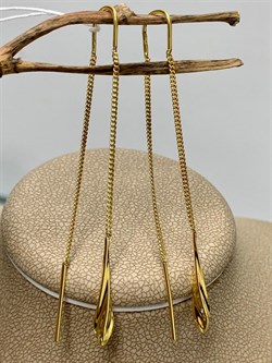 *Серьги Цепочки арт. п7-686лз-323 (Вес 2,46 г) - фото 226376 *Серьги Цепочки арт. п7-686лз-323 (Вес 2,46 г) - фото 226376