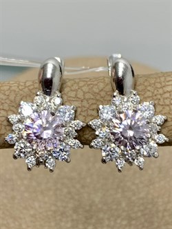 *Серьги Розовый Фианит арт. 2-4054р271-749 Вес 2,61 г - фото 226402 *Серьги Розовый Фианит арт. 2-4054р271-749 Вес 2,61 г - фото 226402