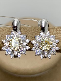 *Серьги Бриллианит Фианит Шампань арт. 2-4054р220-122 (Вес 2,77 г) - фото 226408 *Серьги Бриллианит Фианит Шампань арт. 2-4054р220-122 (Вес 2,77 г) - фото 226408