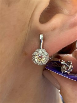 *Серьги Бриллианит Фианит арт. 2-4003р220-579 Вес 2,41 г - фото 226416 *Серьги Бриллианит Фианит арт. 2-4003р220-579 Вес 2,41 г - фото 226416