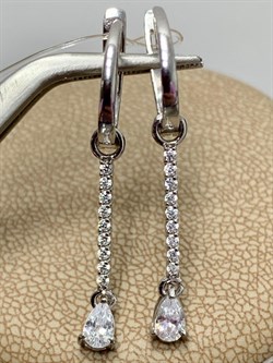 *Серьги Трансформеры Белый Фианит арт. 2313100-179 Вес 2,12 г - фото 226474 *Серьги Трансформеры Белый Фианит арт. 2313100-179 Вес 2,12 г - фото 226474