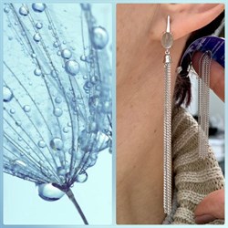 *Серьги Цепочки Топаз синт арт. С-2301-7рк102-204 (Вес 6,25 г) - фото 226514 *Серьги Цепочки Топаз синт арт. С-2301-7рк102-204 (Вес 6,25 г) - фото 226514