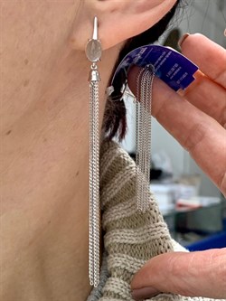 *Серьги Цепочки Топаз синт арт. С-2301-7рк102-204 (Вес 6,25 г) - фото 226516 *Серьги Цепочки Топаз синт арт. С-2301-7рк102-204 (Вес 6,25 г) - фото 226516