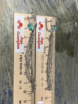 *Серьги Цепочки Топаз синт арт. С-2301-7рк102-204 (Вес 6,25 г) - фото 226517 *Серьги Цепочки Топаз синт арт. С-2301-7рк102-204 (Вес 6,25 г) - фото 226517