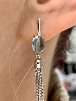 *Серьги Цепочки Топаз синт арт. С-2301-7рк102-204 (Вес 6,25 г) - фото 226522 *Серьги Цепочки Топаз синт арт. С-2301-7рк102-204 (Вес 6,25 г) - фото 226522