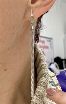 *Серьги Цепочки Топаз синт арт. С-2301-7рк102-204 (Вес 6,25 г) - фото 226523 *Серьги Цепочки Топаз синт арт. С-2301-7рк102-204 (Вес 6,25 г) - фото 226523