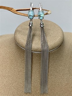 *Серьги Цепочки Топаз синт арт. С-2301-7рк102-204 (Вес 6,25 г) - фото 226525 *Серьги Цепочки Топаз синт арт. С-2301-7рк102-204 (Вес 6,25 г) - фото 226525