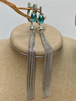 *Серьги Цепочки Топаз синт арт. С-2301-7рк102-204 (Вес 6,25 г) - фото 226526 *Серьги Цепочки Топаз синт арт. С-2301-7рк102-204 (Вес 6,25 г) - фото 226526