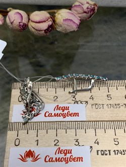 *Серьги Топаз синт арт. с0494р102-069 (Вес 4,82 г) - фото 226532 *Серьги Топаз синт арт. с0494р102-069 (Вес 4,82 г) - фото 226532