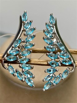 *Серьги Топаз синт арт. с0494р102-069 (Вес 4,82 г) - фото 226534 *Серьги Топаз синт арт. с0494р102-069 (Вес 4,82 г) - фото 226534