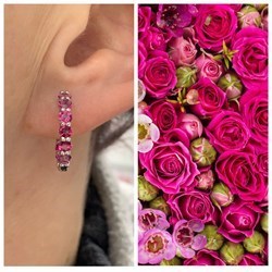 *Серьги Конго Розовый Топаз арт. С-7208рс421-556 Вес 3,99 г - фото 226700 *Серьги Конго Розовый Топаз арт. С-7208рс421-556 Вес 3,99 г - фото 226700