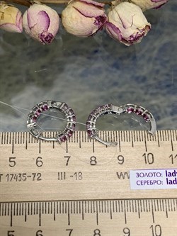 *Серьги Конго Розовый Топаз арт. С-7208рс421-556 Вес 3,99 г - фото 226702 *Серьги Конго Розовый Топаз арт. С-7208рс421-556 Вес 3,99 г - фото 226702