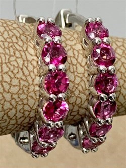 *Серьги Конго Розовый Топаз арт. С-7208рс421-556 Вес 3,99 г - фото 226704 *Серьги Конго Розовый Топаз арт. С-7208рс421-556 Вес 3,99 г - фото 226704
