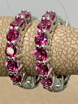 *Серьги Конго Розовый Топаз арт. С-7208рс421-556 Вес 3,99 г - фото 226705 *Серьги Конго Розовый Топаз арт. С-7208рс421-556 Вес 3,99 г - фото 226705