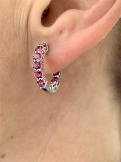 *Серьги Конго Розовый Топаз арт. С-7208рс421-556 Вес 3,99 г - фото 226706 *Серьги Конго Розовый Топаз арт. С-7208рс421-556 Вес 3,99 г - фото 226706