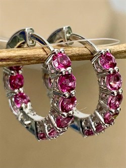 *Серьги Конго Розовый Топаз арт. С-7208рс421-556 Вес 3,99 г - фото 226710 *Серьги Конго Розовый Топаз арт. С-7208рс421-556 Вес 3,99 г - фото 226710