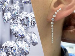 *Серьги Пусеты Белый Фианит арт. 2-181р200-717 (Вес 3,1 г) - фото 226821 *Серьги Пусеты Белый Фианит арт. 2-181р200-717 (Вес 3,1 г) - фото 226821