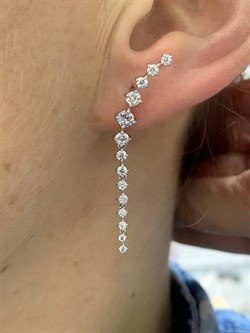 *Серьги Пусеты Белый Фианит арт. 2-181р200-717 (Вес 3,1 г) - фото 226822 *Серьги Пусеты Белый Фианит арт. 2-181р200-717 (Вес 3,1 г) - фото 226822