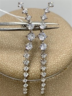 *Серьги Пусеты Белый Фианит арт. 2-181р200-717 (Вес 3,1 г) - фото 226827 *Серьги Пусеты Белый Фианит арт. 2-181р200-717 (Вес 3,1 г) - фото 226827