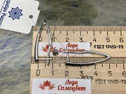 *Серьги Прищепки Черная Шпинель арт. с-7259р416-655 (Вес 5,09 г) - фото 226917 *Серьги Прищепки Черная Шпинель арт. с-7259р416-655 (Вес 5,09 г) - фото 226917