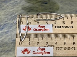 *Серьги Прищепки Черная Шпинель арт. с-7259р416-655 (Вес 5,09 г) - фото 226918 *Серьги Прищепки Черная Шпинель арт. с-7259р416-655 (Вес 5,09 г) - фото 226918