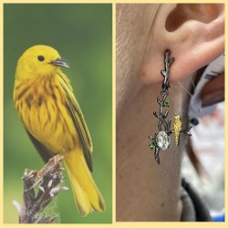 *Серьги Празиолит арт. ER170959рз-120 (Вес около 4,19 г) - фото 226939