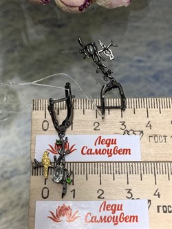 *Серьги Празиолит арт. ER170959рз-120 (Вес около 4,19 г) - фото 226943