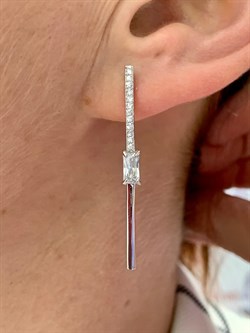 *Серьги Петли Белый Фианит арт. 2-271р200-253 Вес 2,99 г - фото 227078 *Серьги Петли Белый Фианит арт. 2-271р200-253 Вес 2,99 г - фото 227078