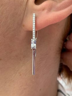 *Серьги Петли Белый Фианит арт. 2-271р200-253 Вес 2,99 г - фото 227079 *Серьги Петли Белый Фианит арт. 2-271р200-253 Вес 2,99 г - фото 227079