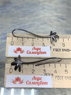 *Серьги Петли арт. E08677чр-516 Вес 3,04 г - фото 227118 *Серьги Петли арт. E08677чр-516 Вес 3,04 г - фото 227118