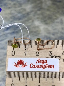 *Серьги Петли Хризолит иск арт. 166з-313 (Вес около 0,7 г) - фото 227165 *Серьги Петли Хризолит иск арт. 166з-313 (Вес около 0,7 г) - фото 227165