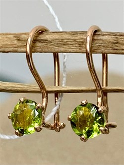 *Серьги Петли Хризолит иск арт. 166з-313 (Вес около 0,7 г) - фото 227167 *Серьги Петли Хризолит иск арт. 166з-313 (Вес около 0,7 г) - фото 227167