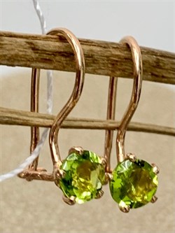 *Серьги Петли Хризолит иск арт. 166з-313 (Вес около 0,7 г) - фото 227169 *Серьги Петли Хризолит иск арт. 166з-313 (Вес около 0,7 г) - фото 227169